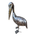Recycled Artisan Metal Pelican Garden Sculpture
