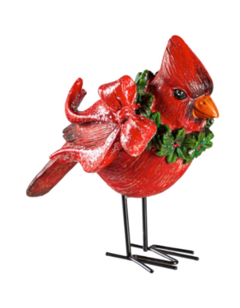 Resin Holiday Cardinal with Metal Feet, 5"