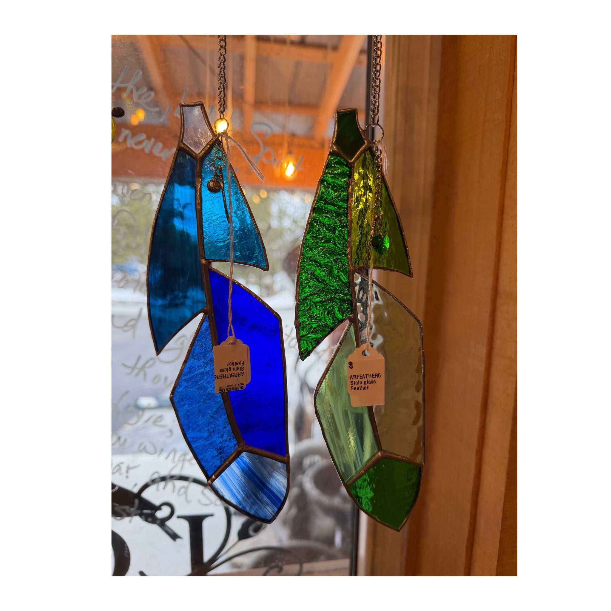 Stain glass Feather (6pc)