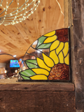 Stained Glass Sunflower corner piece by Andrew Reid