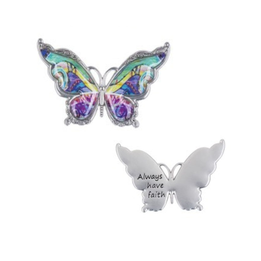 Miracle Butterfly Charm 6 asst w/message