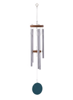 Picadilly Silver Satin Tube Wind Chimes