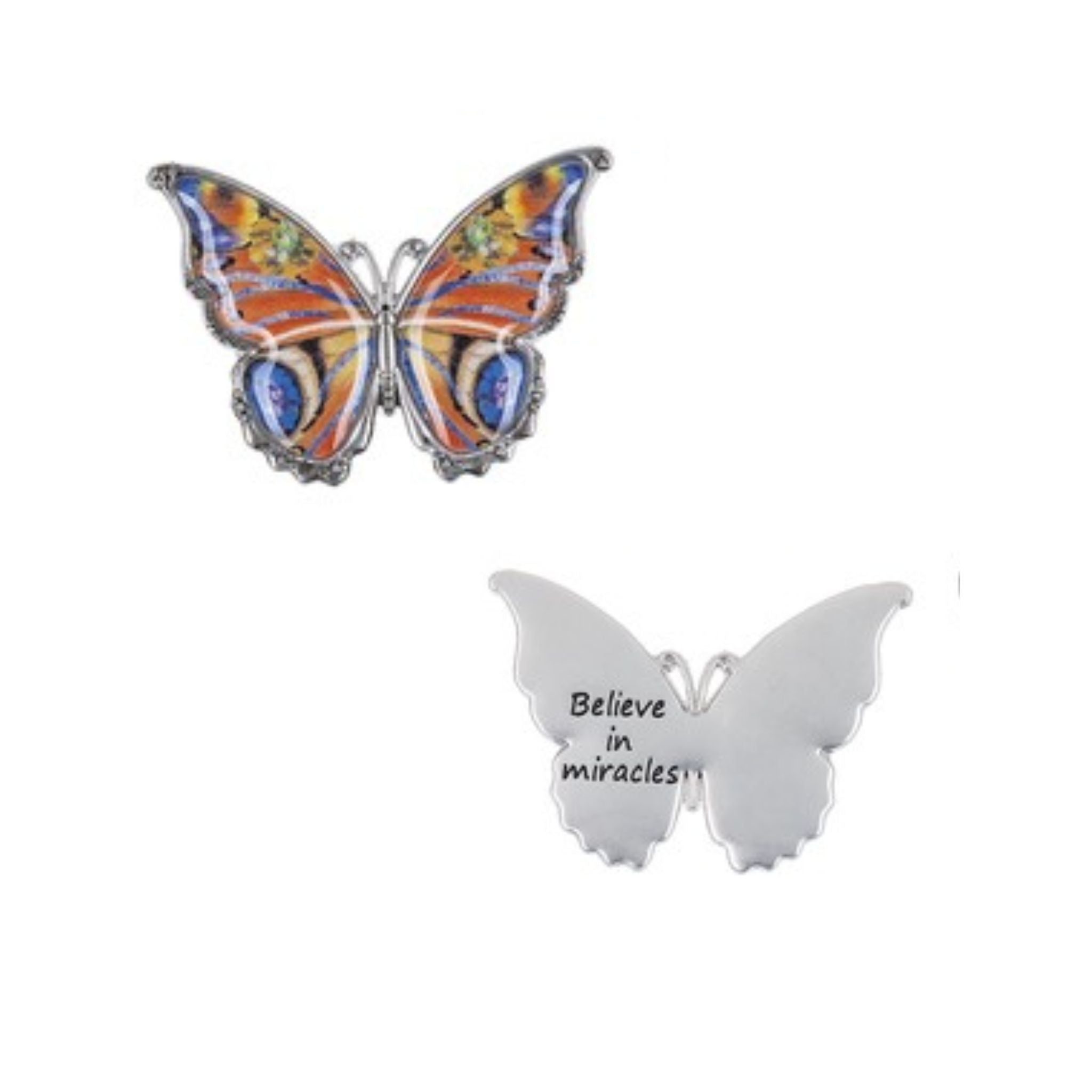 Miracle Butterfly Charm 6 asst w/message