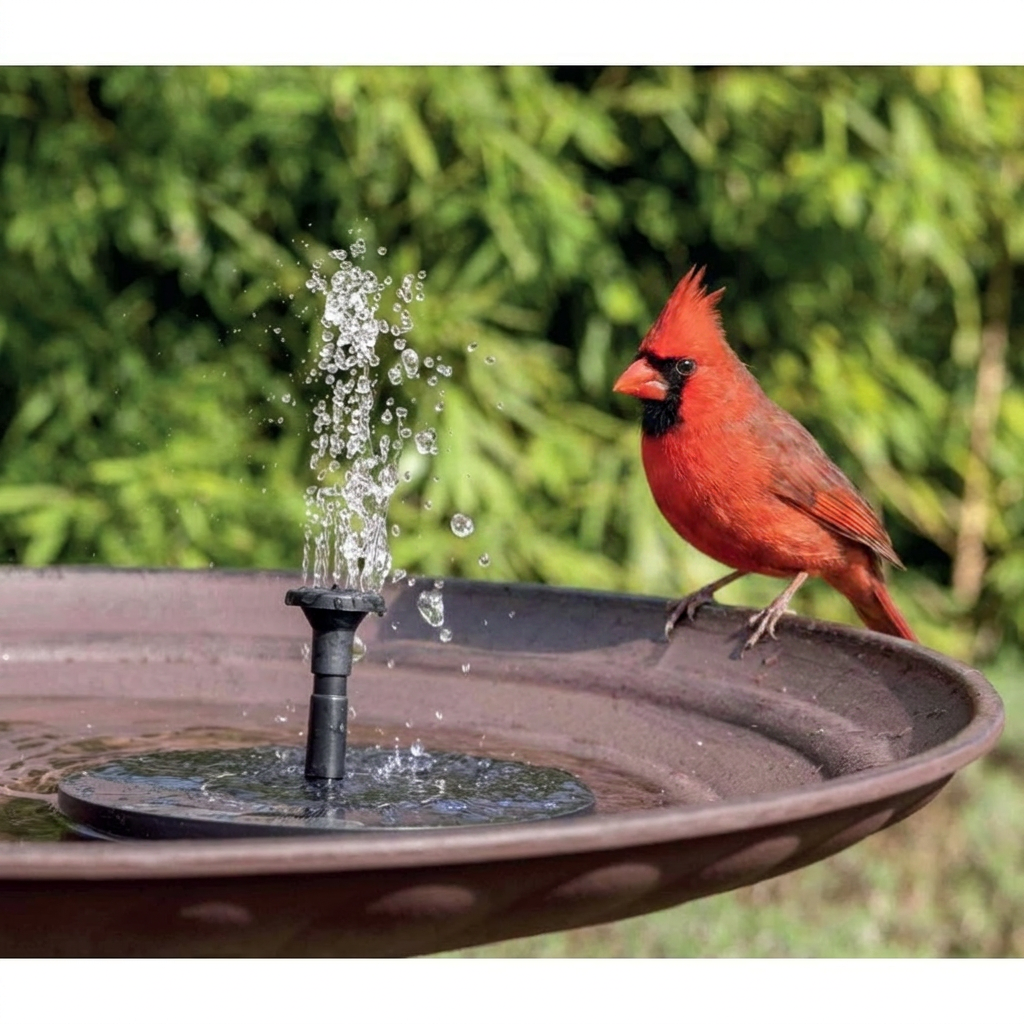 5" Bird Bath Solar Fountain