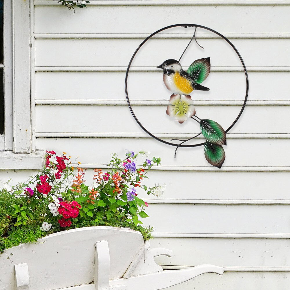 Yellow Bird and Flower Wall Art