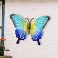 Blue and Aqua Metal Wall Butterfly