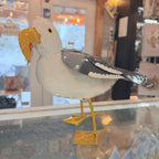 Handcrafted Gull Metal Garden Sculpture