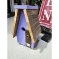 Lavender Rustic Birdhouse by Jean Long w/ door handle back, 1.5" hole