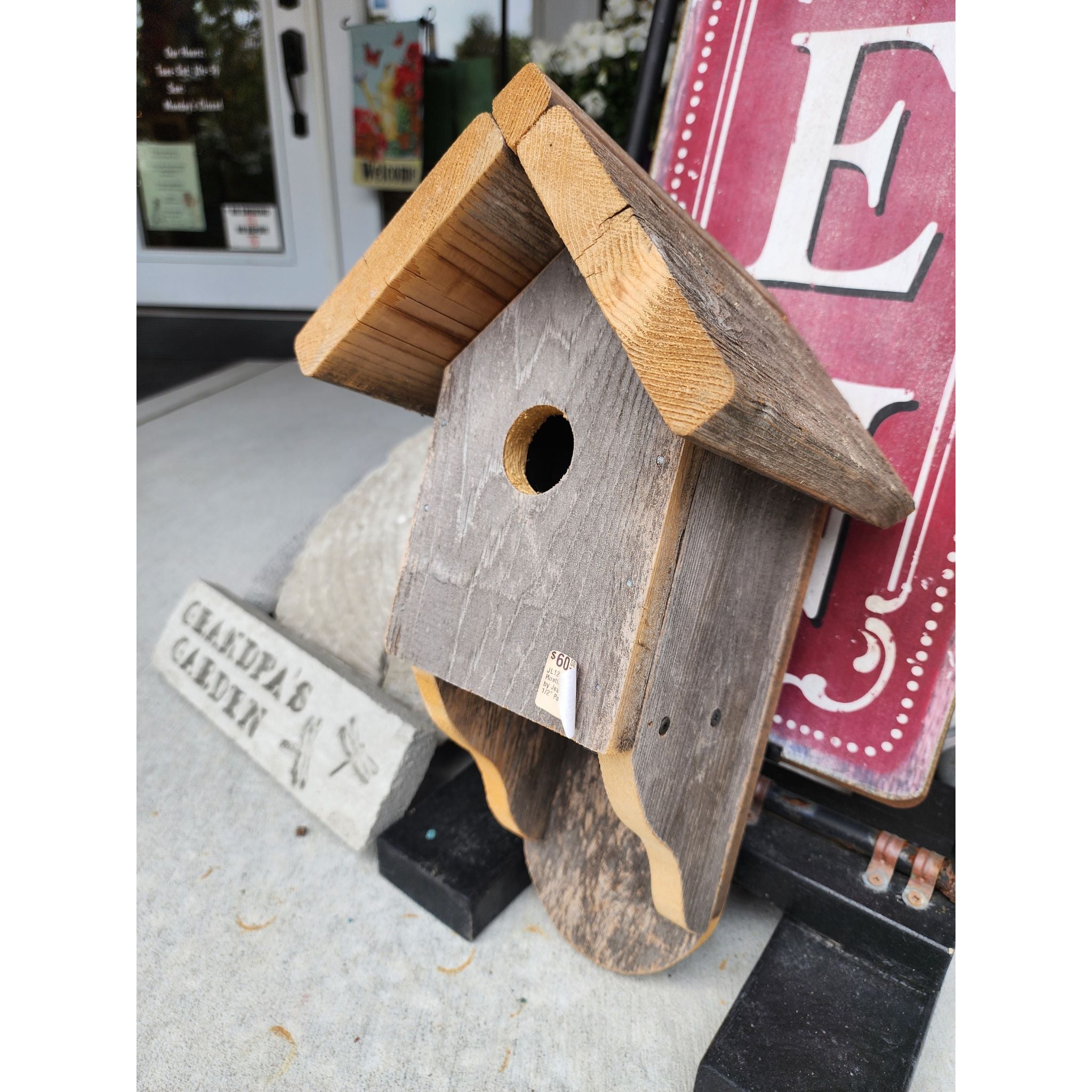Jean Long Simple Rustic Birdhouse 1.5" port