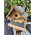 Jean Long Birdhouse Blue roof wave 1"3/8 hole 2211-1296