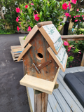 Jean Long 1.5" hole Rustic Hinge Birdhouse JL 2221-1306