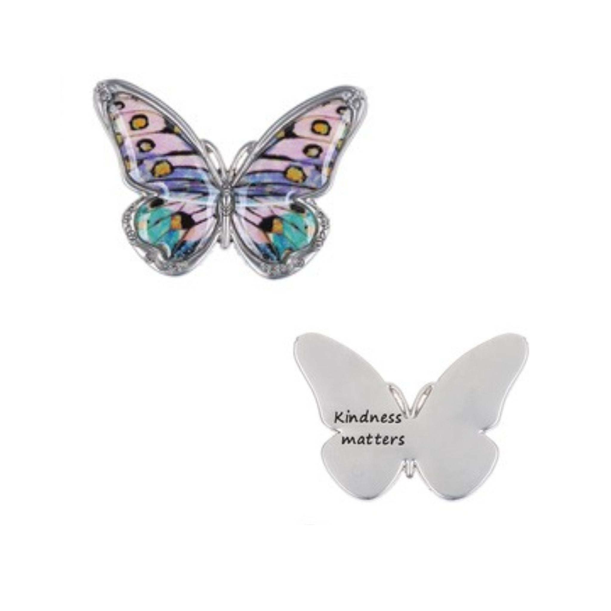 Miracle Butterfly Charm 6 asst w/message