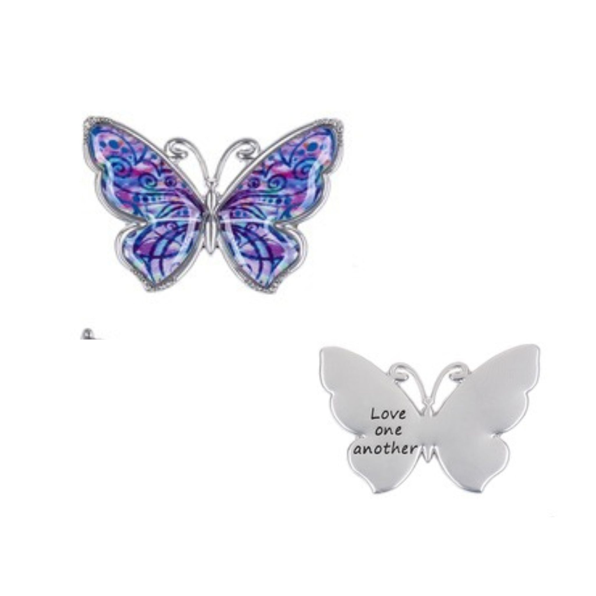 Miracle Butterfly Charm 6 asst w/message