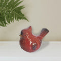 Big Glazed Cardinal Figurine