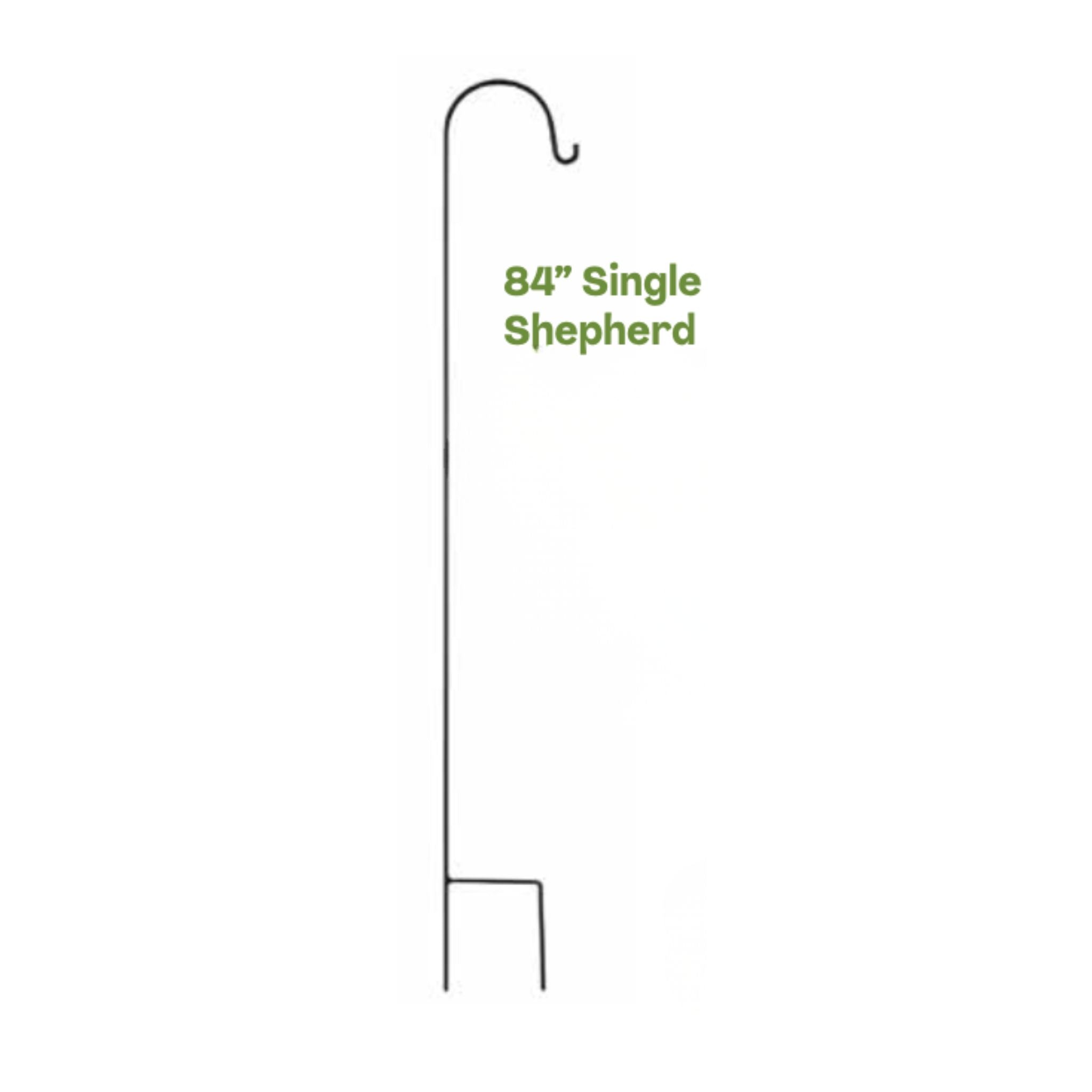 84" Shepherd Hook - Black