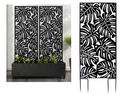 Monstera Leaves Metal Garden Screen