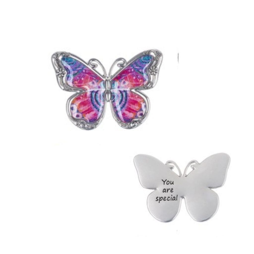 Miracle Butterfly Charm 6 asst w/message
