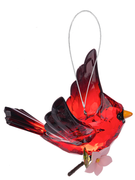 5" Cherry Blossom Cardinal, Acrylic