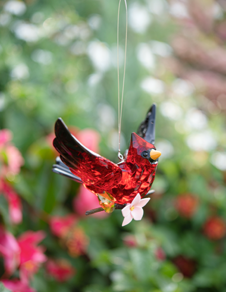 5" Cherry Blossom Cardinal, Acrylic