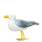 Handcrafted Gull Metal Garden Sculpture