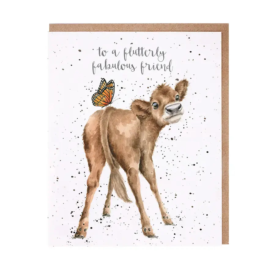 Flutterly Fabulous Friend Single Card