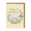Forget me not Mice Happy Birthday Gold foiled