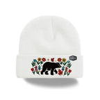 Canada Embroidered Knit Toque Winter Hat Floral Woodland Nature Style