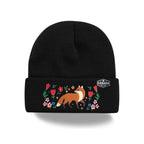 Canada Embroidered Knit Toque Winter Hat Floral Woodland Nature Style