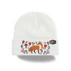 Canada Embroidered Knit Toque Winter Hat Floral Woodland Nature Style