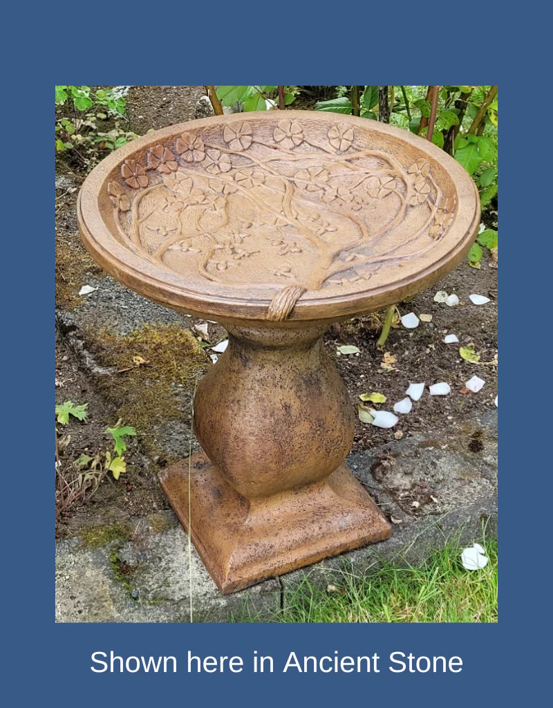 Cherry Blossom Birdbath Small