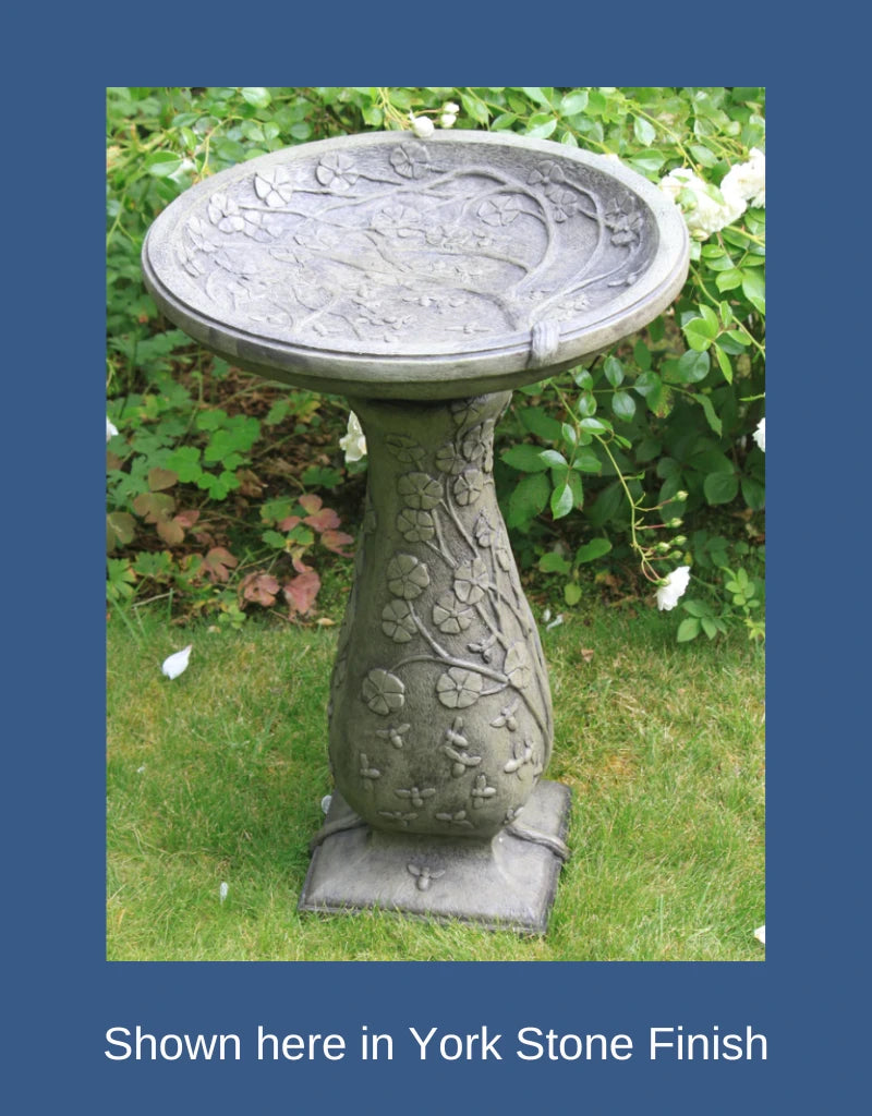 Cherry Blossom Birdbath Tall