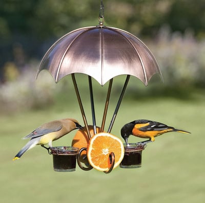 Copper Oriole Feeder with Umbrella*