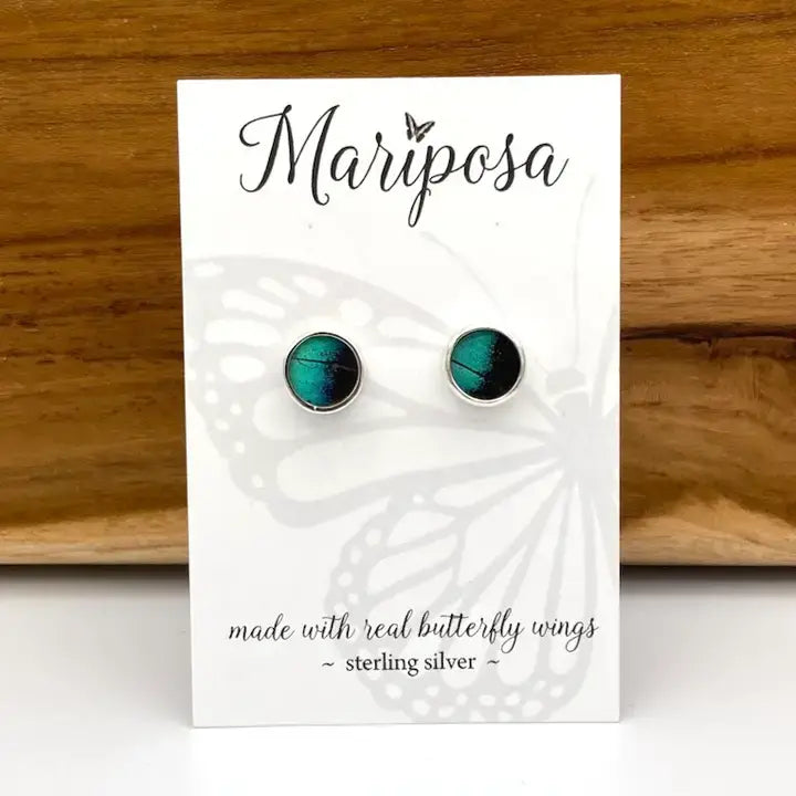Mariposa Butterfly Sterling Silver Stud Earrings*