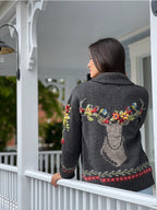 Hartley Knit Sweater with Floral Antler Design