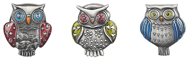 Lucky Owl Charm asst