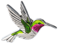 Good Luck Hummingbird Pin