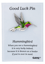 Good Luck Hummingbird Pin
