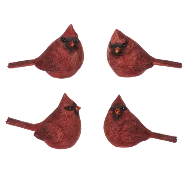 Small Cardinal Resin Bird