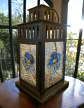 Forget-Me-Not Stained Glass Lantern by Andrew Reid