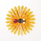Metal Sunflower w/bee and ladybug