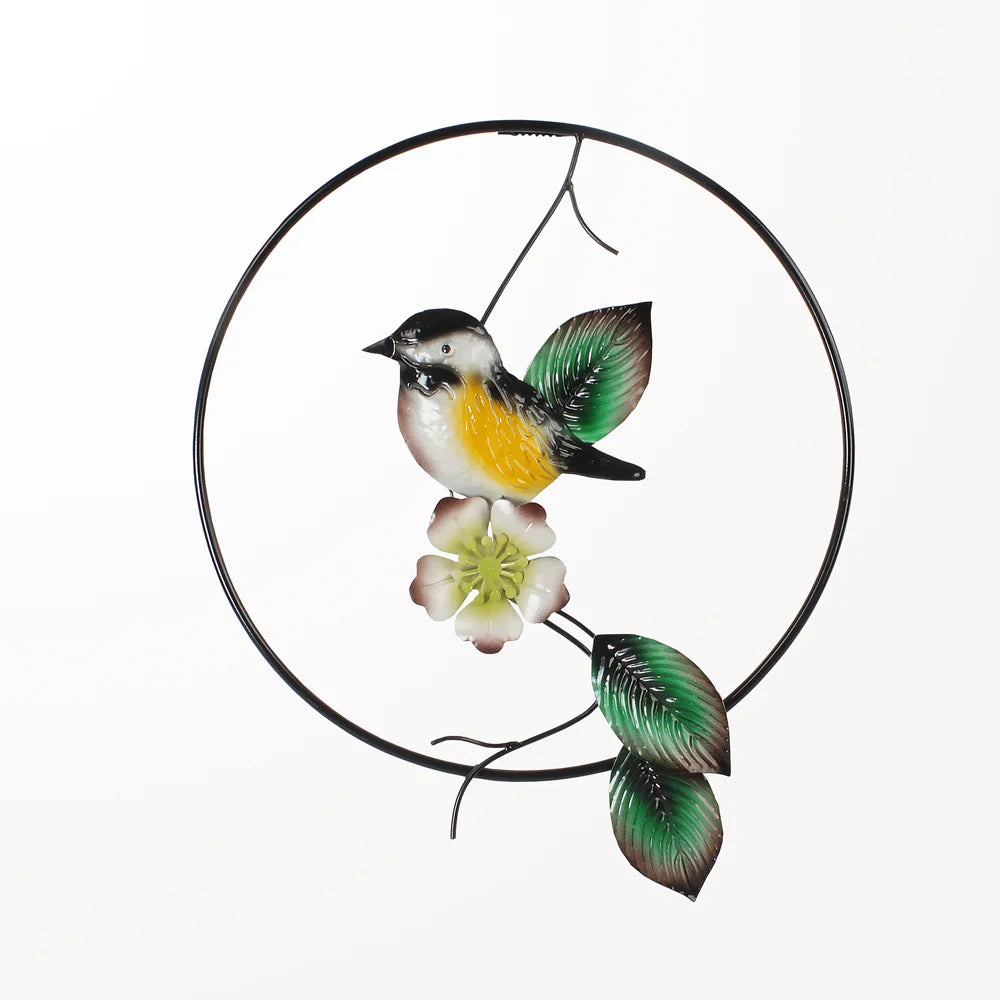 Yellow Bird and Flower Wall Art