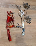 Bird on a Branch Metal Wall Art