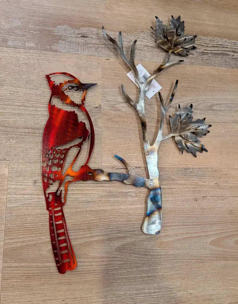 Bird on a Branch Metal Wall Art