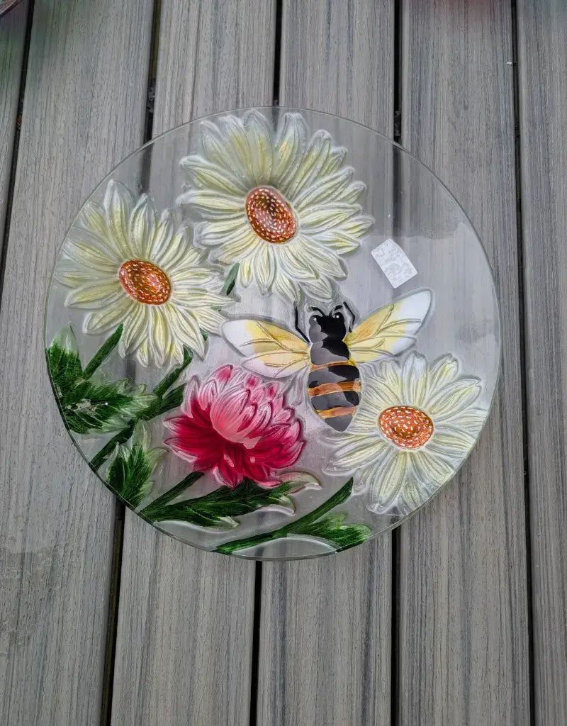 Glass Birdbath
