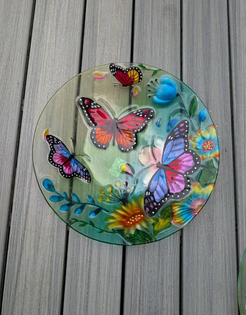 Glass Birdbath