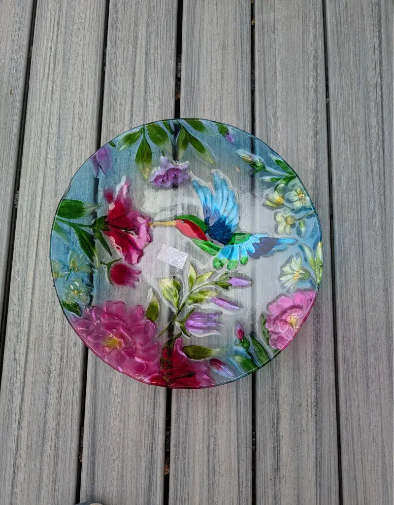 Glass Birdbath