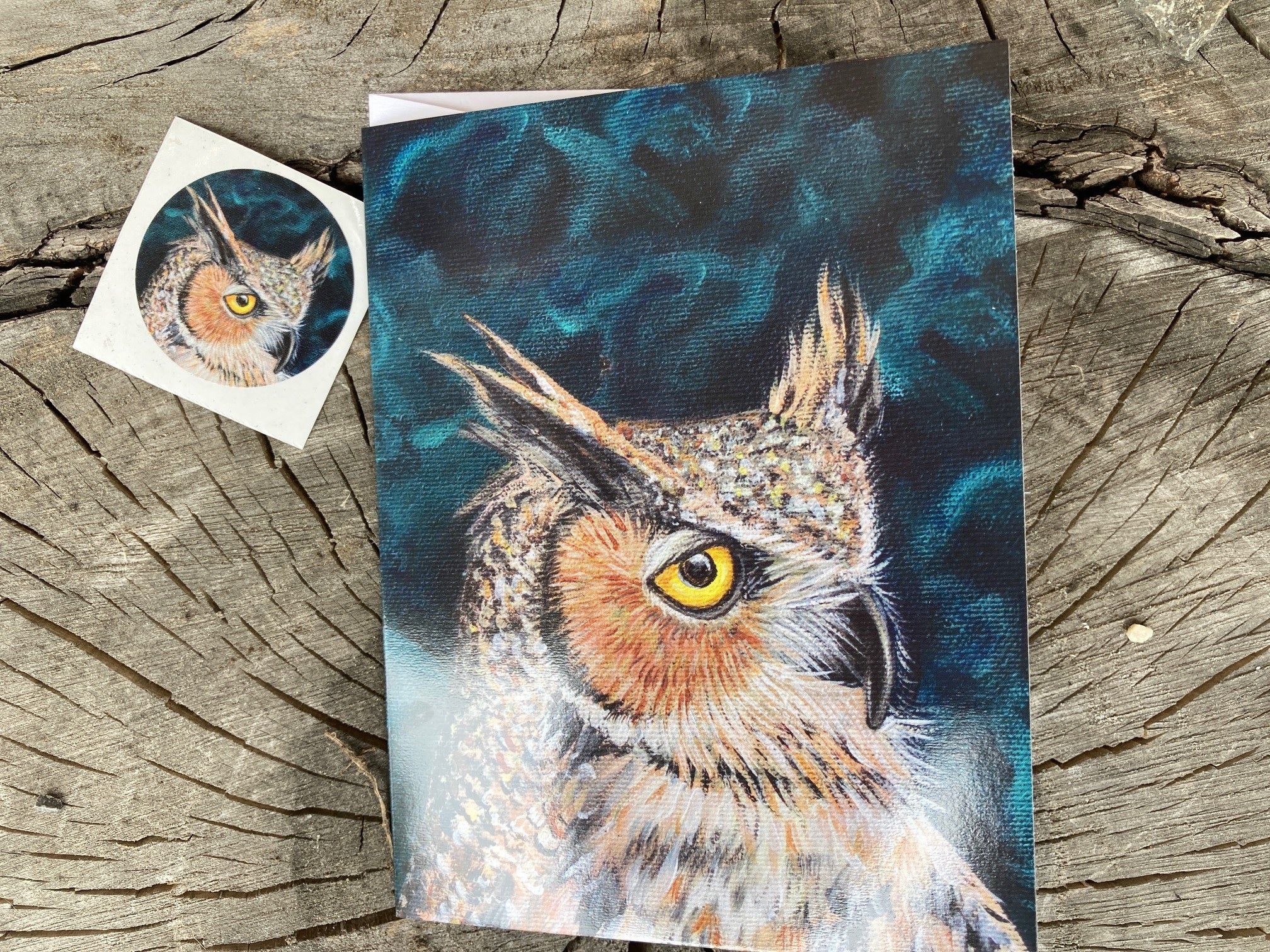 Alicia Galambos Asst Note cards Harlow-The Great Horned Owl