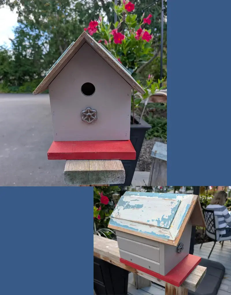 Rustic birdhouse with universal portal 1.5"