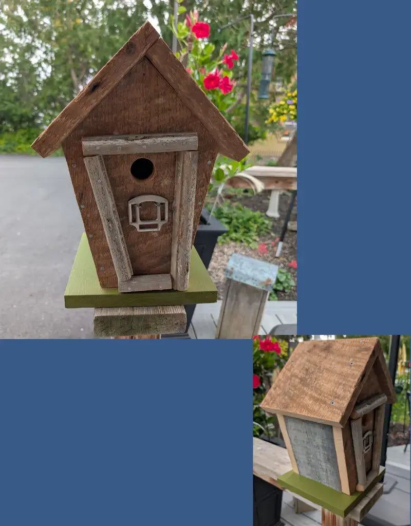 Jean Long rustic birdhouse w/universal 1.5" hole
