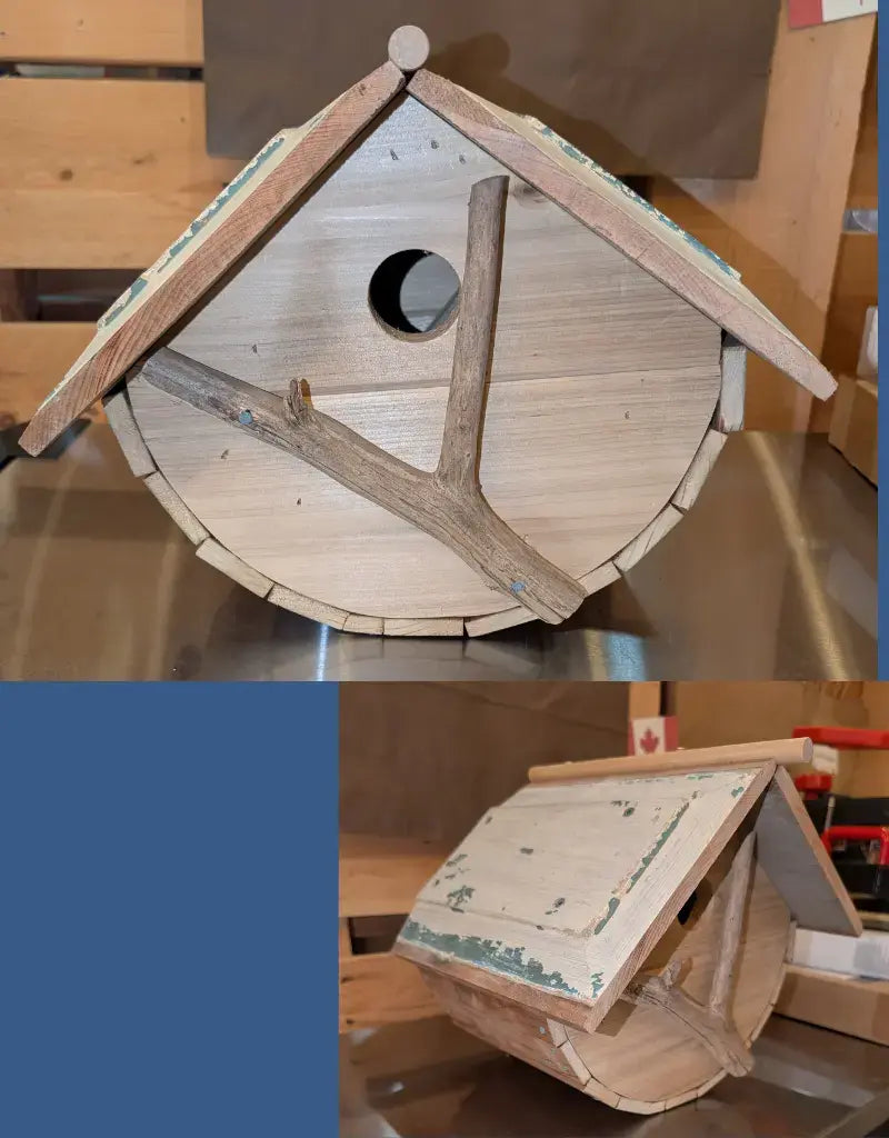 Jean Long rustic birdhouse w/ universal 1.5" hole
